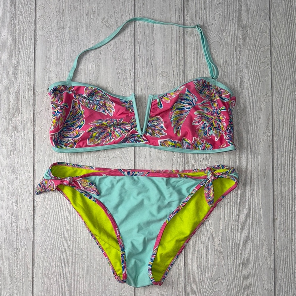 YMI Bikini XL Aqua and Pink floral set, 2 pieces - Picture 2 of 10